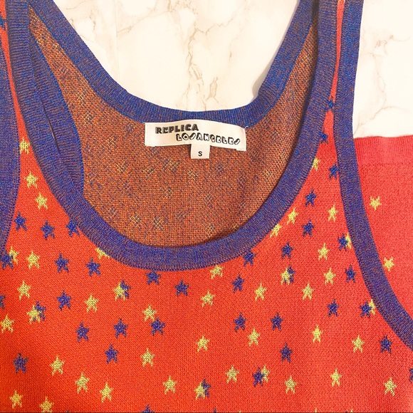 Replica Los Angeles Star Print Knit Dress Size S - Picture 4 of 8
